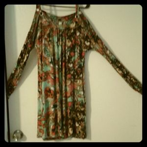 Paisley print, multi-colored top/dress